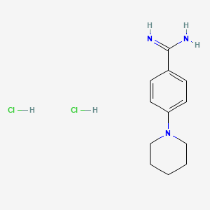 molecular formula C12H19Cl2N3 B1374469 4-(哌啶-1-基)苯-1-甲酰亚胺二盐酸盐 CAS No. 1354953-87-9