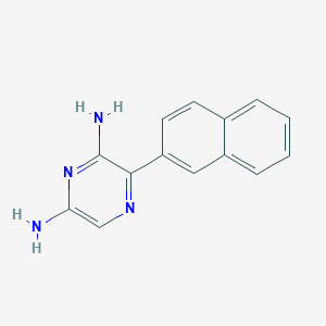 molecular formula C14H12N4 B13744692 2,6-Diamino-3-(2-naphthalenyl)-pyrazine CAS No. 212778-91-1