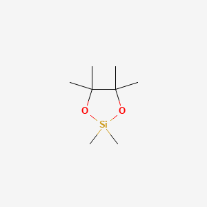 molecular formula C8H18O2Si B13744726 1,3-Dioxa-2-silacyclopentane, 2,2,4,4,5,5-hexamethyl- CAS No. 3081-20-7