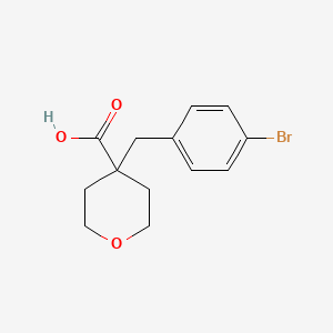 B1374473 4-[(4-Bromophenyl)methyl]oxane-4-carboxylic acid CAS No. 1338494-92-0