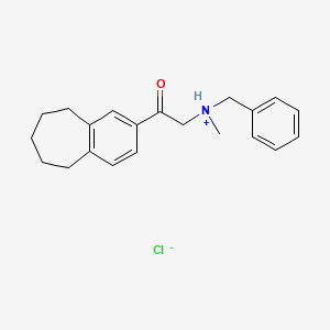 molecular formula C21H26ClNO B13744731 Ethanone, 2-(methyl(phenylmethyl)amino)-1-(6,7,8,9-tetrahydro-5H-benzocyclohepten-2-yl)-, hydrochloride CAS No. 42882-44-0