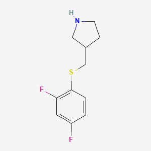 molecular formula C11H13F2NS B13744742 3-[(2,4-Difluorophenyl)sulfanylmethyl]pyrrolidine 