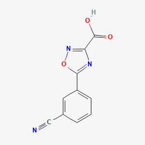 molecular formula C10H5N3O3 B1374476 5-(3-氰基苯基)-1,2,4-噁二唑-3-羧酸 CAS No. 1342223-83-9
