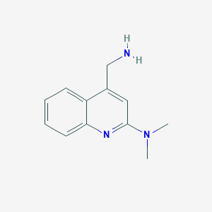 B1374479 4-(aminomethyl)-N,N-dimethylquinolin-2-amine CAS No. 1247541-98-5