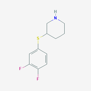 molecular formula C11H13F2NS B13744800 3-(3,4-Difluorophenyl)sulfanylpiperidine 