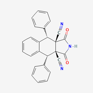 molecular formula C26H17N3O2 B13744835 2alpha,3alpha-Dicyano-1,2,3,4-tetrahydro-1beta,4beta-diphenyl-2,3-naphthalenedicarboximide 