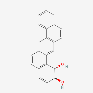 molecular formula C22H16O2 B13744848 trans-1,2-Dihydro-1,2-dihydroxydibenz(a,h)anthracene CAS No. 79301-84-1