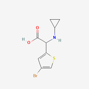 B1374485 2-(4-Bromothiophen-2-yl)-2-(cyclopropylamino)acetic acid CAS No. 1250433-89-6