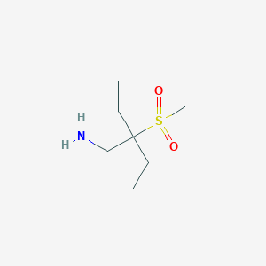 molecular formula C7H17NO2S B1374490 3-(氨甲基)-3-甲磺酰基戊烷 CAS No. 1250700-53-8
