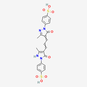 p-(4,5-Dihydro-4-(3-(5-hydroxy-3-methyl-1-(4-sulphophenyl)-1H-pyrazol-4-yl)allylidene)-3-methyl-5-oxo-1H-pyrazol-1-yl)benzenesulphonic acid