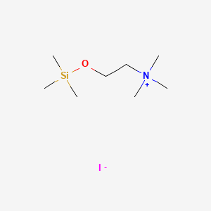 molecular formula C8H22INOSi B13744937 Ammonium, trimethyl(2-(trimethylsilyloxy)ethyl)-, iodide CAS No. 28011-63-4