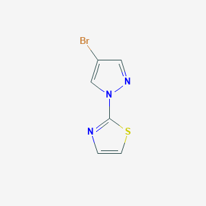 molecular formula C6H4BrN3S B1374496 2-(4-溴-1H-吡唑-1-基)-1,3-噻唑 CAS No. 1183201-85-5