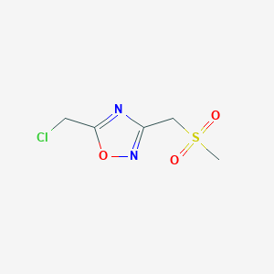B1374497 5-(Chloromethyl)-3-(methanesulfonylmethyl)-1,2,4-oxadiazole CAS No. 1249097-88-8