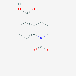molecular formula C15H19NO4 B1374498 1-[(叔丁氧基)羰基]-1,2,3,4-四氢喹啉-5-羧酸 CAS No. 1179622-21-9