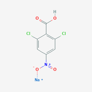 molecular formula C7H3Cl2NNaO4+ B13744995 Sodium;2,6-dichloro-4-nitrobenzoic acid 