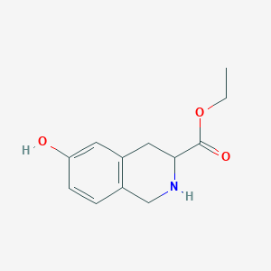 molecular formula C12H15NO3 B137450 6-羟基-1,2,3,4-四氢异喹啉-3-羧酸乙酯 CAS No. 134388-85-5