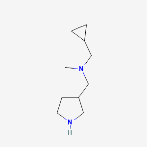 B1374500 (Cyclopropylmethyl)(methyl)(pyrrolidin-3-ylmethyl)amine CAS No. 1249622-45-4