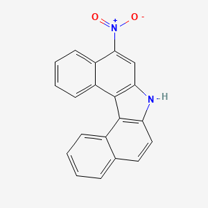 molecular formula C20H12N2O2 B13745023 5-Nitro-7H-dibenzo(c,g)carbazole CAS No. 188970-78-7