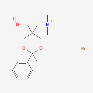 ((5-(Hydroxymethyl)-2-methyl-2-phenyl-m-dioxan-5-yl)methyl)trimethylammonium bromide