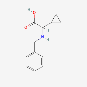 molecular formula C12H15NO2 B1374508 2-(苄氨基)-2-环丙基乙酸 CAS No. 323586-38-5