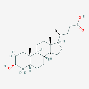 molecular formula C24H40O3 B137451 石胆酸-2,2,4,4-d4 CAS No. 83701-16-0