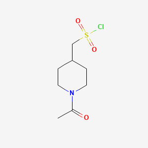 molecular formula C8H14ClNO3S B1374510 (1-Acetylpiperidin-4-yl)methanesulfonyl chloride CAS No. 1249687-64-6