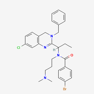 N-[1-(3-benzyl-7-chloro-4H-quinazolin-2-yl)propyl]-4-bromo-N-[3-(dimethylamino)propyl]benzamide