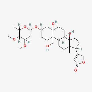 (3beta,5beta)-3-((2,6-Dideoxy-3,4-di-O-methyl-beta-D-ribo-hexopyranosyl)oxy)-5,14,19-trihydroxycard-20(22)-enolide