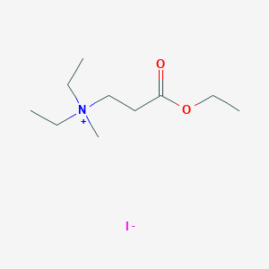 molecular formula C10H22INO2 B13745147 (2-Carboxyethyl)diethylmethylammonium iodide ethyl ester CAS No. 22041-34-5