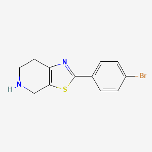 molecular formula C12H11BrN2S B1374517 2-(4-Bromo-phenyl)-4,5,6,7-tetrahydro-thiazolo[5,4-C]pyridine CAS No. 885279-61-8