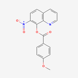 molecular formula C17H12N2O5 B13745170 (7-nitroquinolin-8-yl) 4-methoxybenzoate CAS No. 29007-16-7