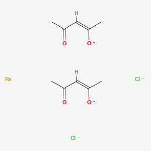 molecular formula C10H14Cl2O4Re-4 B13745177 Dichlorobis(pentane-2,4-dionato-O,O')rhenium CAS No. 18907-37-4