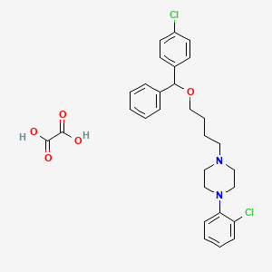 1-(o-Chlorophenyl)-4-(4-(alpha-(p-chlorophenyl)benzyloxy)butyl)piperazine oxalate