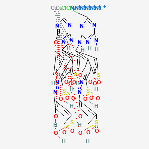 molecular formula C44H31Cl2Cu2N13Na6O23S6+6 B13745191 C.I. Reactive Violet 2 CAS No. 8063-57-8