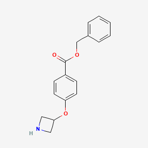 molecular formula C17H17NO3 B1374522 苄基4-(3-氮杂环氧基)苯甲酸酯 CAS No. 1220038-81-2