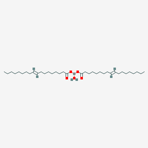 molecular formula C36H68AlO5 B13745246 Hydroxybis(octadec-9-enoato-O)aluminium, stereoisomer CAS No. 36362-00-2