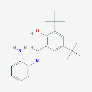 molecular formula C21H28N2O B13745249 2-(((2-Aminophenyl)imino)methyl)-4,6-di-tert-butylphenol 