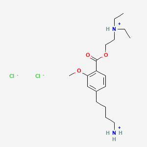 2-[4-(4-azaniumylbutyl)-2-methoxybenzoyl]oxyethyl-diethylazanium;dichloride