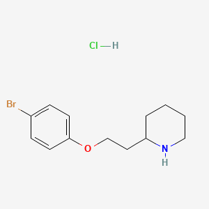 molecular formula C13H19BrClNO B1374527 2-[2-(4-溴苯氧基)乙基]哌啶盐酸盐 CAS No. 1220032-05-2