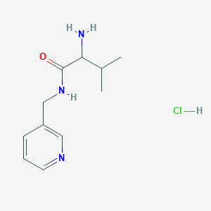 molecular formula C11H18ClN3O B1374528 2-Amino-3-methyl-N-(3-pyridinylmethyl)butanamide hydrochloride CAS No. 1236257-03-6