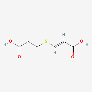 molecular formula C6H8O4S B13745295 3-((2-Carboxyethyl)thio)acrylic acid CAS No. 41108-54-7