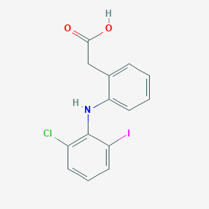 B137453 2-[2-(2-Chloro-6-iodoanilino)phenyl]acetic acid CAS No. 127792-24-9
