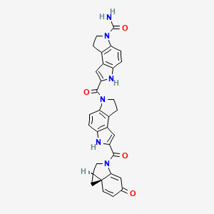 2-[2-[(1aR,7aR)-5-oxo-1a,2-dihydro-1H-cyclopropa[c]indole-3-carbonyl]-7,8-dihydro-3H-pyrrolo[3,2-e]indole-6-carbonyl]-7,8-dihydro-3H-pyrrolo[3,2-e]indole-6-carboxamide