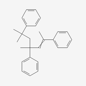 Benzene, 1,1',1''-(1,3,5,5-tetramethyl-1-pentene-1,3,5-triyl)tris-