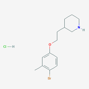 molecular formula C14H21BrClNO B1374534 3-[2-(4-溴-3-甲基苯氧基)乙基]哌啶盐酸盐 CAS No. 1219964-59-6