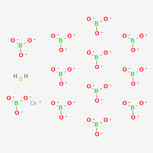 molecular formula B12CsH2O36S-35 B13745366 Cesium;sulfane;dodecaborate 