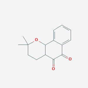 molecular formula C15H16O3 B13745396 3,4,4a,10b-tetrahydro-2,2-dimethyl-2H-Naphtho[1,2-b]pyran-5,6-dione 