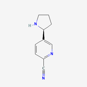 molecular formula C10H11N3 B13745405 (S)-6-Cyano nornicotine 