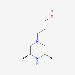 3-[(3R,5S)-3,5-Dimethylpiperazin-1-YL]propan-1-OL