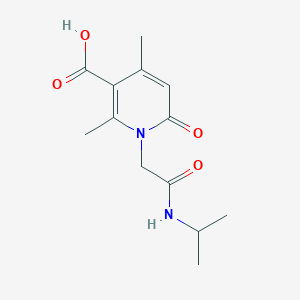 molecular formula C13H18N2O4 B1374545 2,4-二甲基-6-氧代-1-{[(丙-2-基)氨基羰基]甲基}-1,6-二氢吡啶-3-羧酸 CAS No. 1281328-68-4